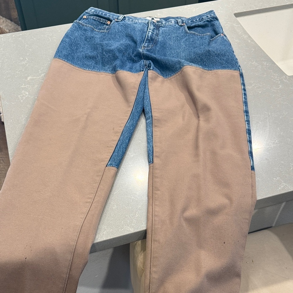 Vintage Two Tone Columbia Blue Denim Jeans